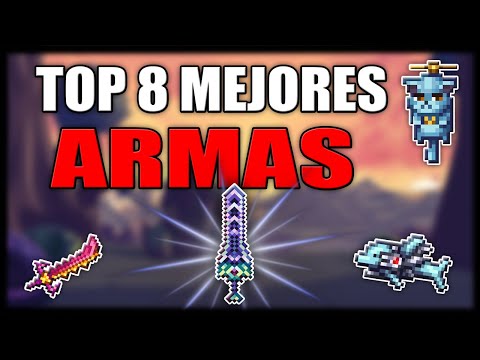 TOP 8 LAS MEJORES ARMAS DE TERRARIA 1.4 (Las armas mas fuertes y divertidas de todo terraria)