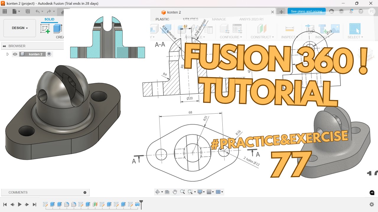 FUSION 360 DRAFTING AND DRAWING UNDERSTANDING | FUSION 360 TUTORIAL FOR ...