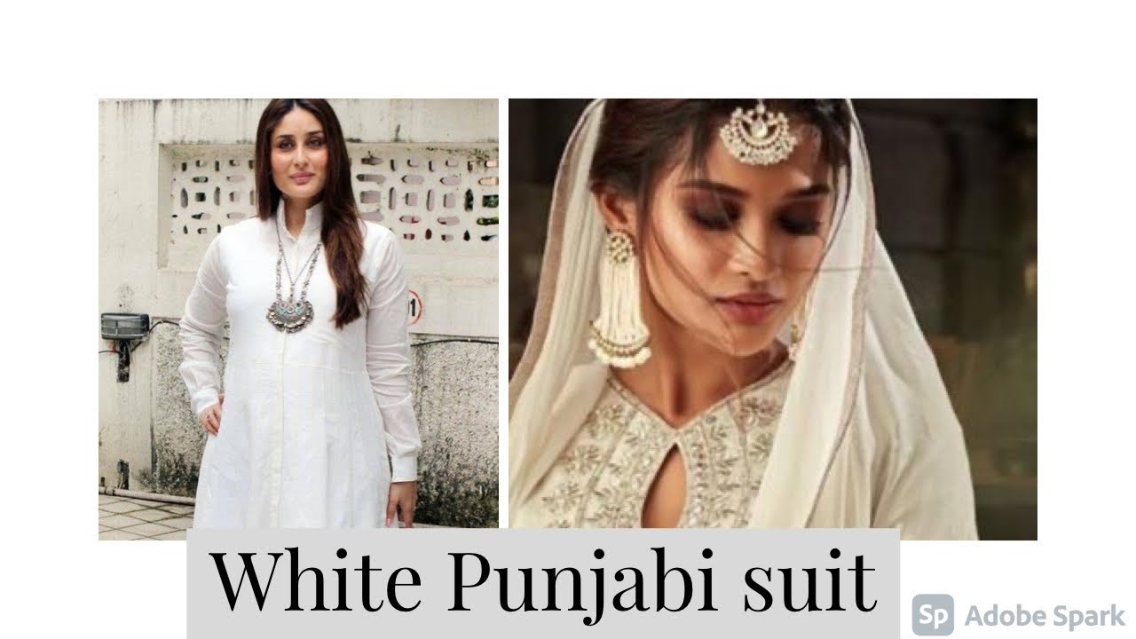 white plain punjabi suit