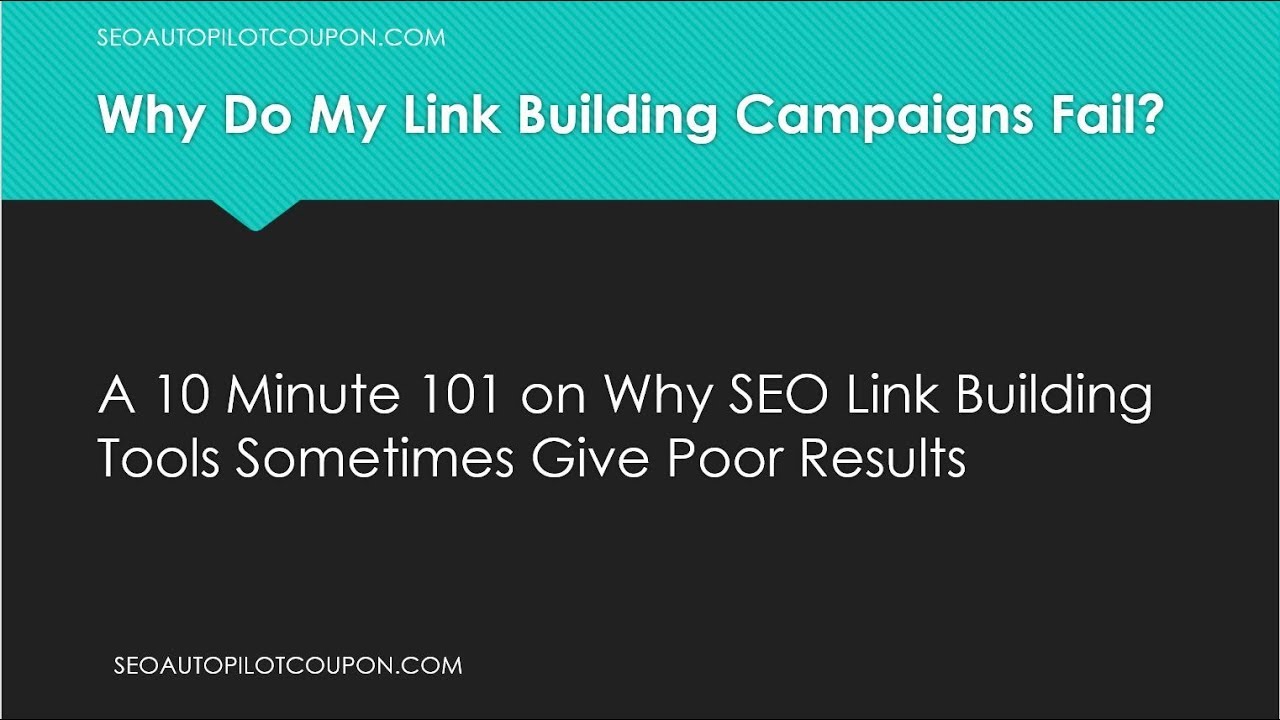 SEO Autopilot Why Do My Campaigns Sometimes Fail - YouTube