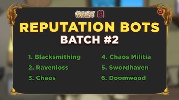 Reputation Bots Batch 2 (Blacksmithing, Swordhaven, Ravenloss, Doomwood, etc.) || GRIMLITE REV