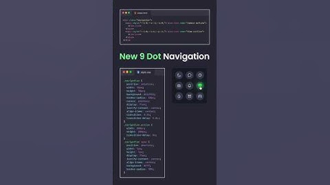 New 9 Dot navigation #css #navigation