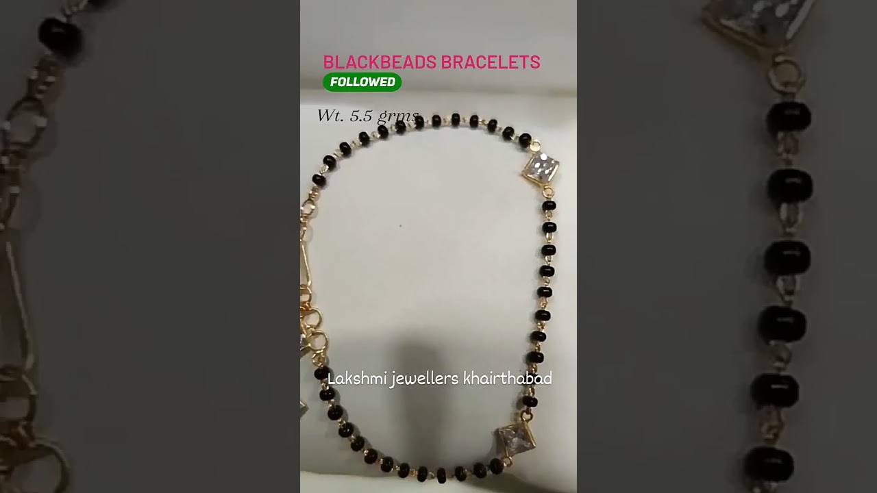 gold blackbeads bracelets designs with weight // nallapusalu bracelets // mangalsutra designs