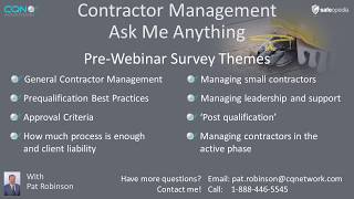 Contractor Management: Ask Me Anything Session