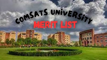 COMSATS University | Admission Fall 2023 | Merit List