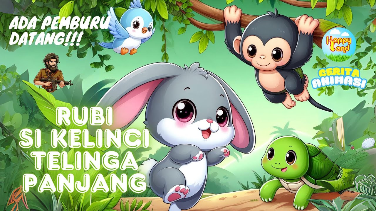 dongeng pengantar tidur | rubi si kelinci telinga panjang | cerita dongeng edukatif bahasa indonesia