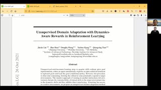 Unsupervised Domain Adaptation with Dynamics-Aware Rewards in Reinforcement Learning