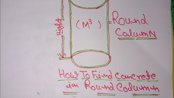 How to find round column concrete volume