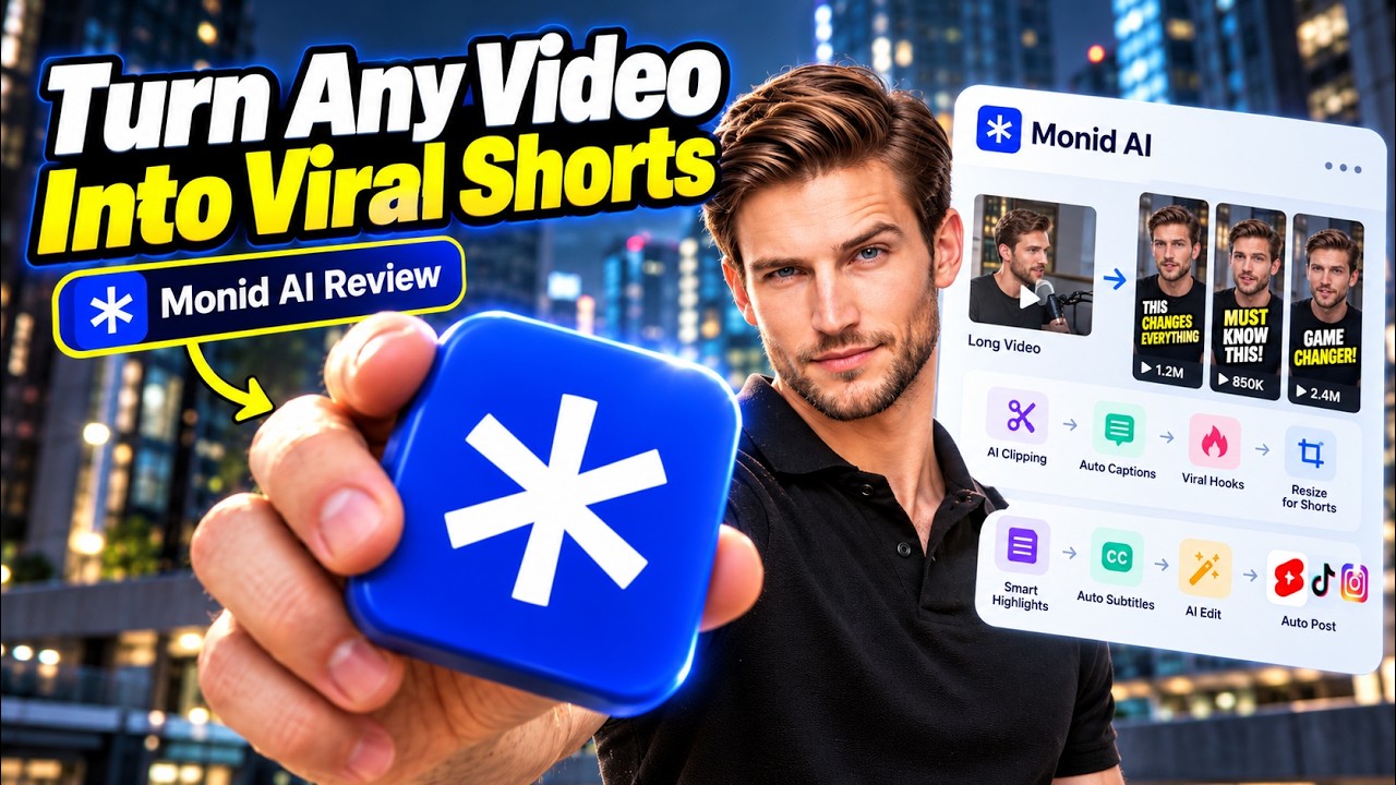 Monid AI Review — Turn Any Video Into Viral Shorts Automatically