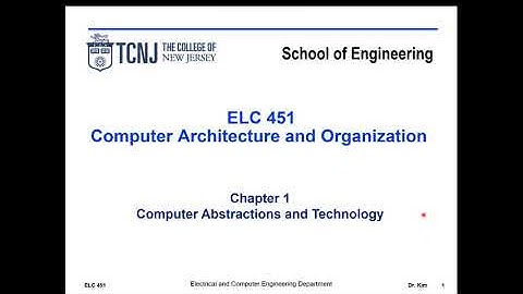 Computer Architecture Course - Chapter 1 - Abstractions and Technology - Part 1