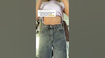 How to Make Your Jeans Fit Your Waist Well! 😍👄🤳