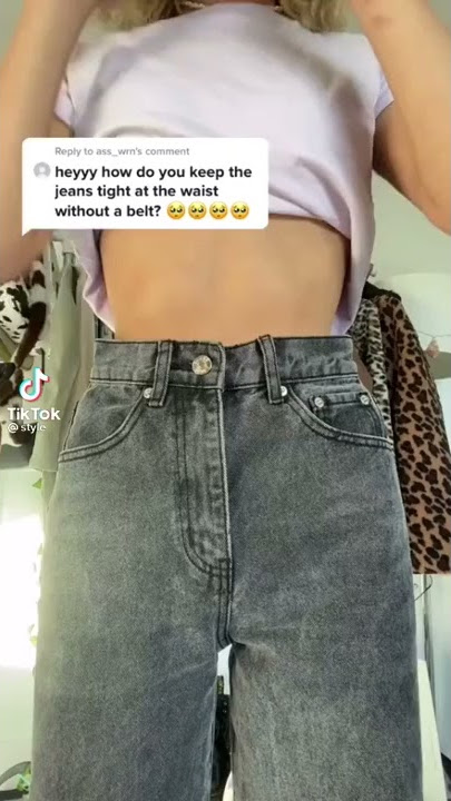 How to Make Your Jeans Fit Your Waist Well! 😍👄🤳