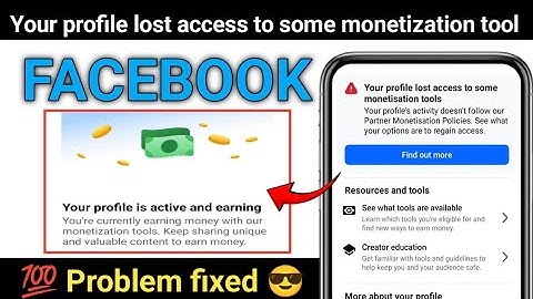 ￼Your profile lost access to some monetization tools 😥Facebook Earning Limited
