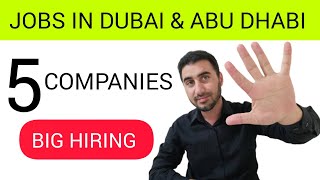 Jobs in Dubai & Abu Dhabi 5 Companies | Foughty1