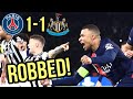 *DISGUSTING DECISION* NEWCASTLE ROBBED BY PSG PENALTY! PSG 1-1 NEWCASTLE!