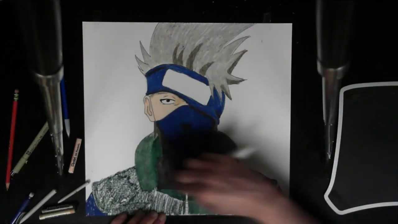 Hatake Kakashi - Naruto Anime Drawing by Nguyen Hoai