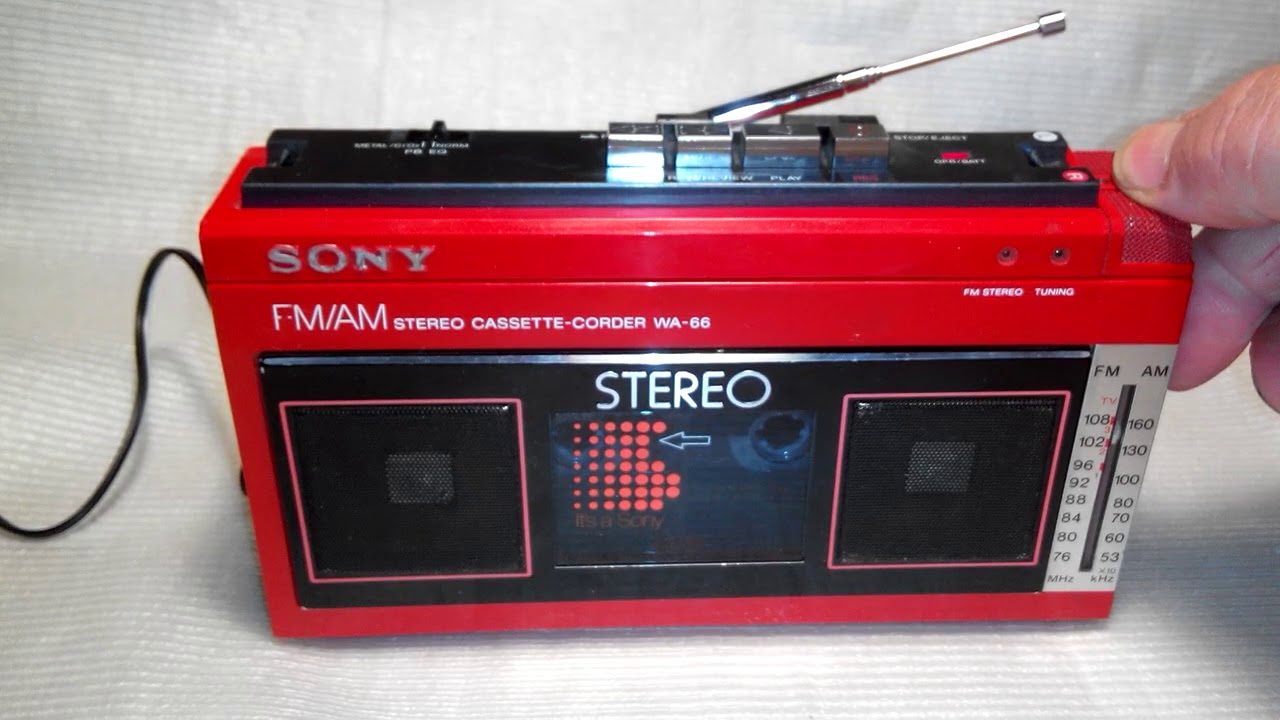 Sony WA 66 /Compact cassette smallest Boom Box - YouTube