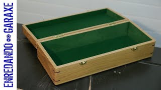 I use some of my homemade woodworking jigs to make a miter joints wooden box. And I reinforce the joints with some nice ...