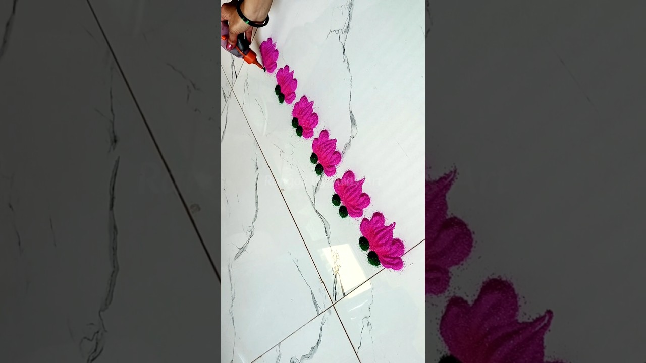 मार्गशीर्ष गुरुवार बॉर्डर रंगोली  | Margashirsh guruvar Border rangoli 