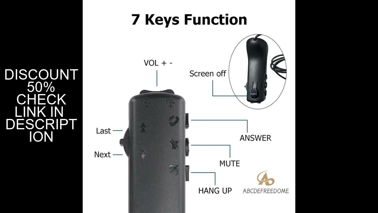 5X 7-Key Universal Car Steering Wheel Buttons Multi-Functional Car Audio GPS Navigation DVD Android