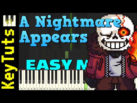 A Nightmare Appears [Underverse] by NyxTheShield - Easy Mode [Piano Tutorial] (Synthesia)