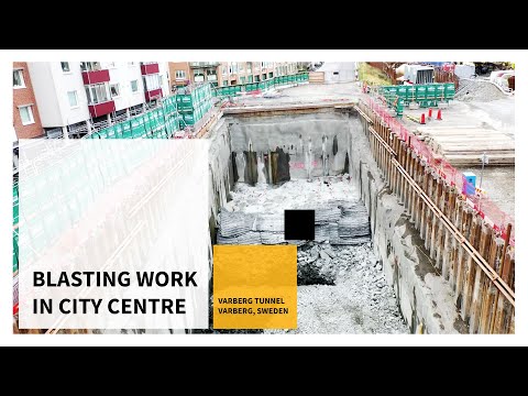 Blasting Work in the city centre - Varberg tunnel, Varberg Sweden