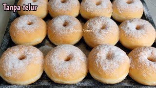 Donat tape tanpa telur super montok dan lembut banget ?