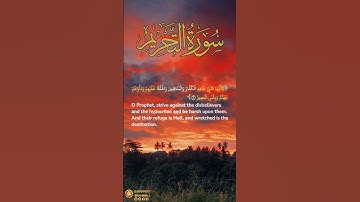سورة التحريم آية ٩ | ﴿ يا أيها النبي جاهد الكفار والمنافقين واغلظ عليهم ﴾ | Surah At Tahrim Ayah 9