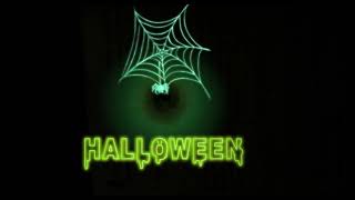 футаж на хэллоуин паучок на паутине с надписью