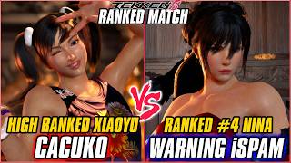 TEKKEN 8 - CACUKO (High Ranked Xiaoyu) vs WARNING iSPAM (Ranked #4 Nina) | T8 RANKED GAMEPLAY