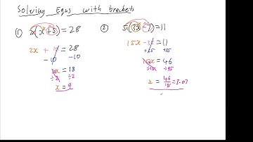 Solving Linear Equations with Brackets