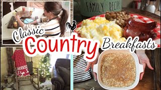 Good Old Country Breakfast times TWO | Sausage Gravy Biscuits, Hashbrowns, Oatmeal, & lots of EGGS!