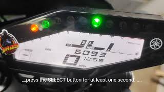 Change display Kilometers to Miles Yamaha MT09