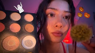 ASMR BFF does your Halloween makeup👻 + gossip (soft spoken, lofi, layered sounds) screenshot 5