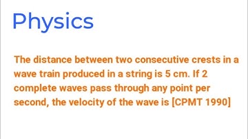 The distance between two consecutive lists in a wave train produced in a string is 5 cm if ..
