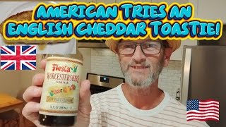 American tries an English Cheddar Toastie!