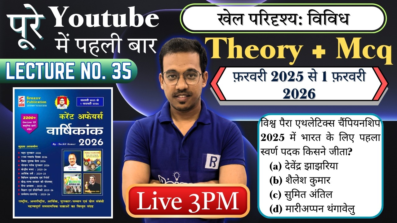 खेल परिदृश्य: विविध | Speedy Current Affairs | Page by Page | Theory + MCQ