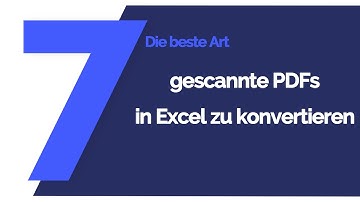 PDFs in Excel konvertieren | Tutorial 2020