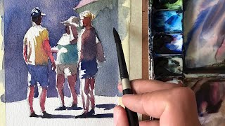 Using Temperature Over Values | Painting People in Watercolor