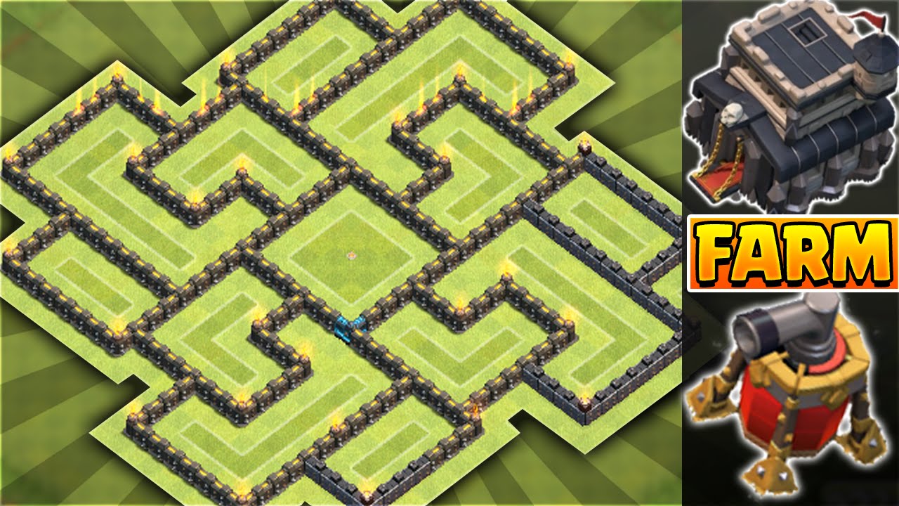 Clash of Clans BEST AIR SWEEPER TOWNHALL 9 (TH9) FARMING BASE! YouTube