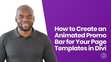How to Create an Animated Promo Bar for Your Page Templates in Divi