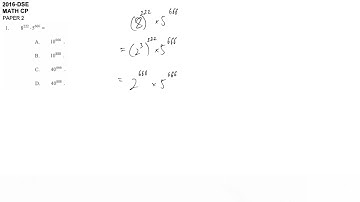 HKDSE 2016 Maths Paper 2 - #1 Law of indices