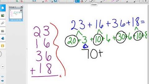 adding four two digit numbers