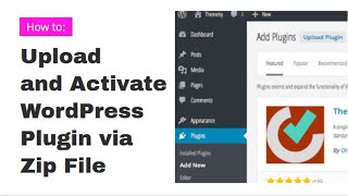 How to Upload WordPress Plugins Via Zip File | Wordpress Plugins