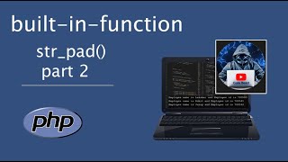 lesson (5) built-in-function in PHP in Arabic str_pad() part 2 بالعربي