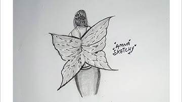 How to Draw a Fairy/Step by step pencil sketch for beginners ( fairy drawing Tutorial )
