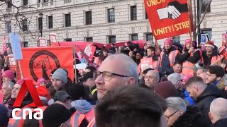 Britain’s festive plans disrupted as workers go on strike