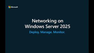 Networking on Windows Server 2025