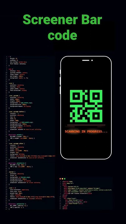 bar code scanner in HTML CSS #shortvideo #html #css #animation #effects ...