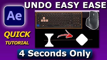 Undo easy ease keyframe | after effects | quick tips